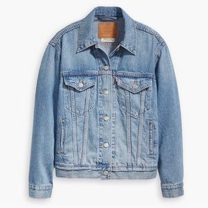 Levi’s Ex-Boyfriend Trucker Jacket, Medium-Wash